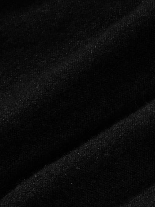 mujer top ajustado de cachemira reciclada con cuello alto Pangaia negro ropa TDTH104