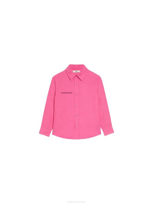 niños camisa de manga larga de lino con aloe Pangaia rosa flamenco ropa TDTH583