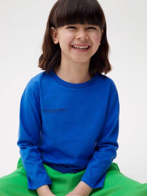 niños camiseta de manga larga 365 Pangaia azul cobalto ropa TDTH578