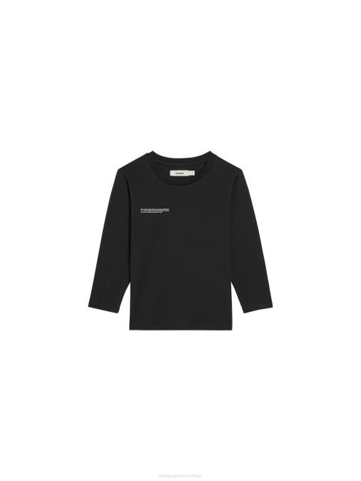 niños camiseta de manga larga 365 Pangaia negro ropa TDTH601
