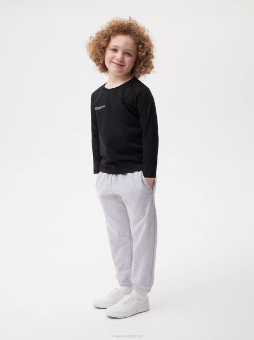 niños camiseta de manga larga 365 Pangaia negro ropa TDTH601