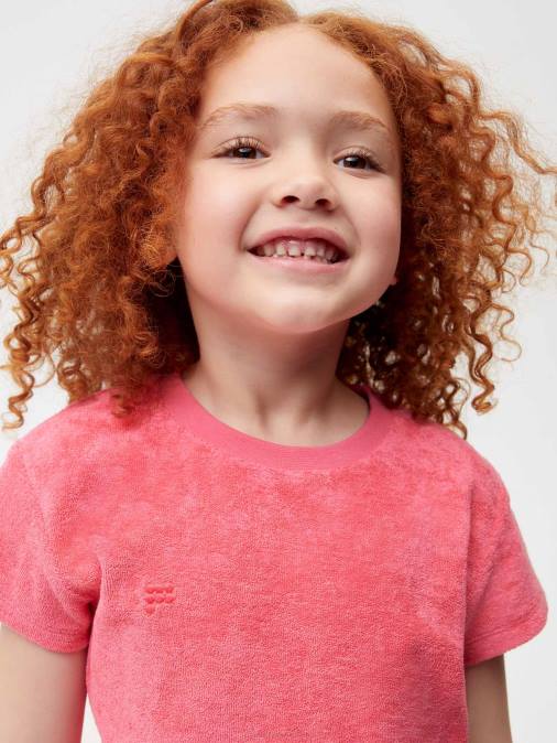 niños camiseta de toalla Pangaia loto rosa ropa TDTH589