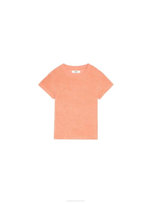 niños camiseta de toalla Pangaia melocotón perfecto ropa TDTH584