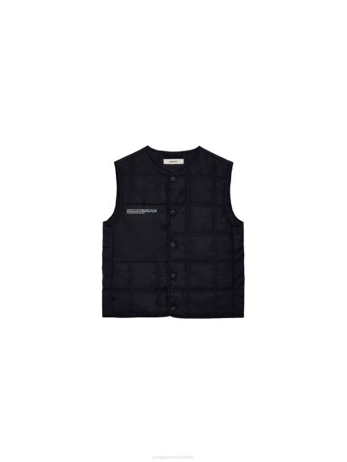 niños chaleco capitonado flwrdwn Pangaia negro ropa TDTH653