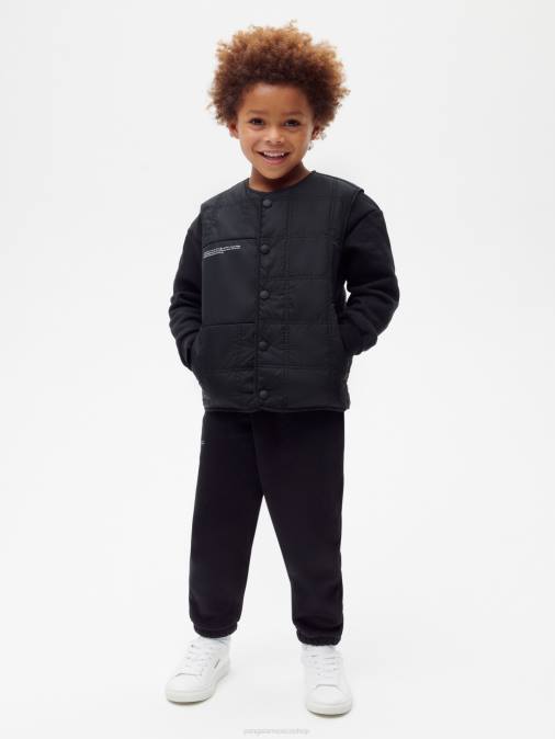 niños chaleco capitonado flwrdwn Pangaia negro ropa TDTH653