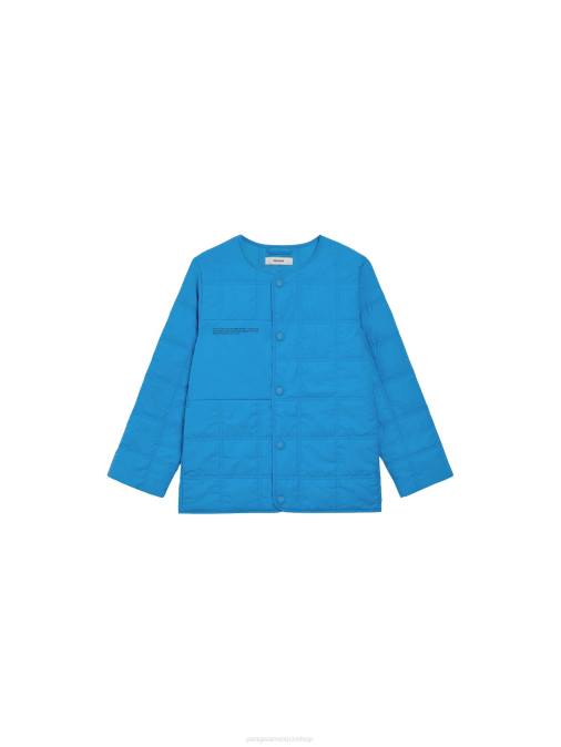 niños chaqueta acolchada sin cuello flwrdwn Pangaia azul cerúleo ropa TDTH652