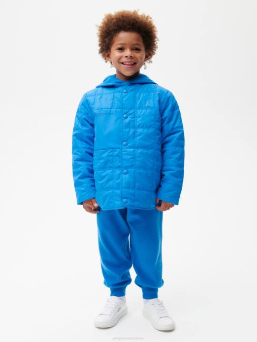 niños chaqueta acolchada sin cuello flwrdwn Pangaia azul cerúleo ropa TDTH652