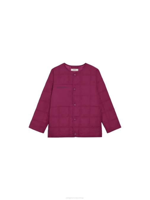 niños chaqueta acolchada sin cuello flwrdwn Pangaia ciruela púrpura ropa TDTH649
