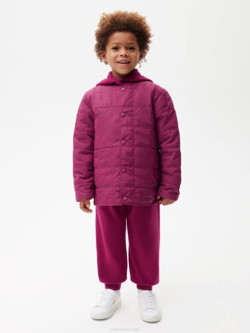 niños chaqueta acolchada sin cuello flwrdwn Pangaia ciruela púrpura ropa TDTH649