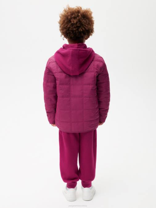niños chaqueta acolchada sin cuello flwrdwn Pangaia ciruela púrpura ropa TDTH649