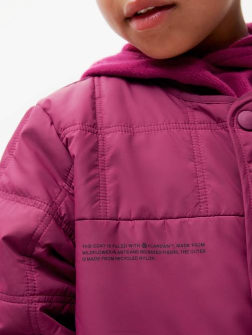 niños chaqueta acolchada sin cuello flwrdwn Pangaia ciruela púrpura ropa TDTH649
