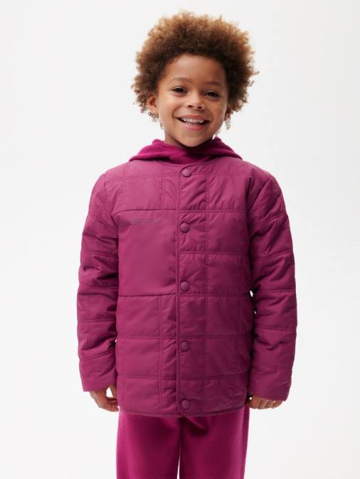 niños chaqueta acolchada sin cuello flwrdwn Pangaia ciruela púrpura ropa TDTH649
