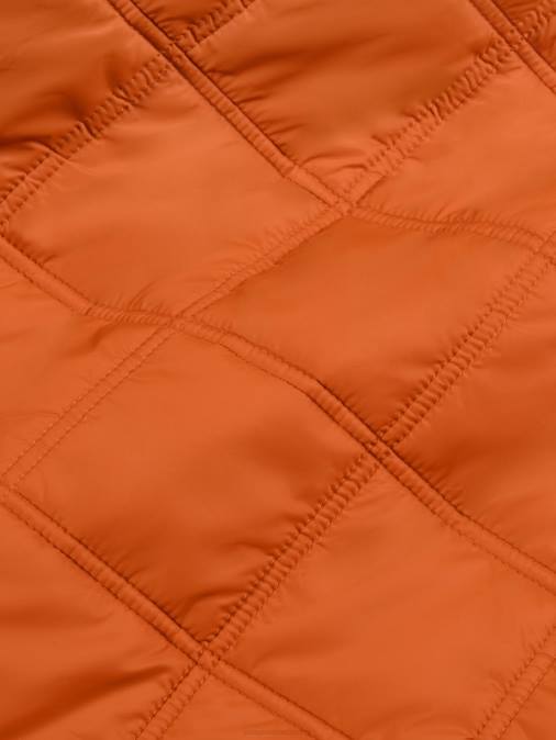 niños chaqueta acolchada sin cuello flwrdwn Pangaia naranja canela ropa TDTH650