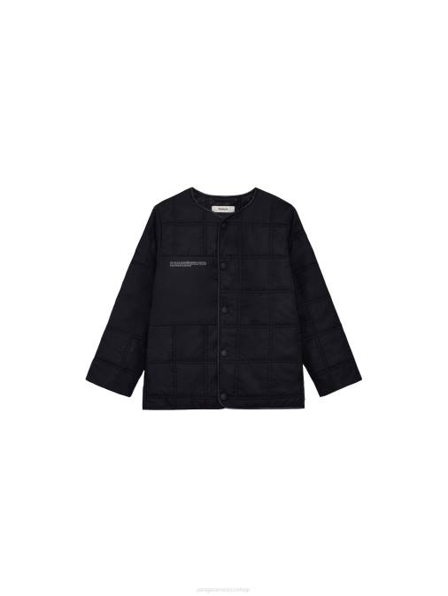 niños chaqueta acolchada sin cuello flwrdwn Pangaia negro ropa TDTH651