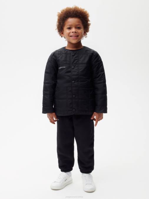 niños chaqueta acolchada sin cuello flwrdwn Pangaia negro ropa TDTH651