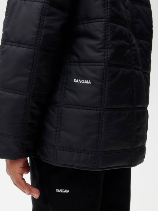 niños chaqueta acolchada sin cuello flwrdwn Pangaia negro ropa TDTH651
