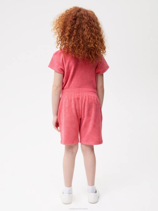 niños pantalones cortos de toalla Pangaia loto rosa ropa TDTH615