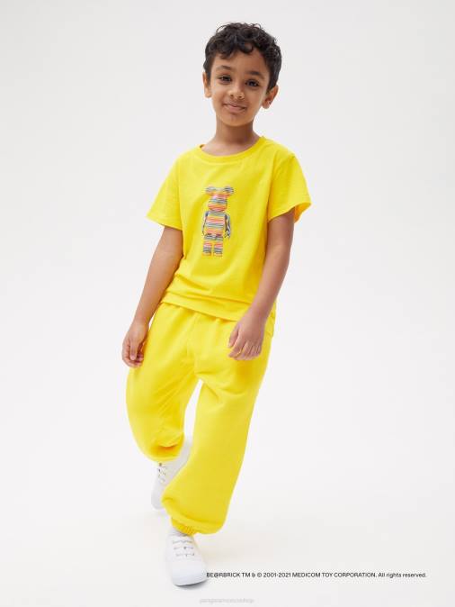 niños pantalones de chándal be@rbrick x haroshi Pangaia amarillo azafran ropa TDTH645