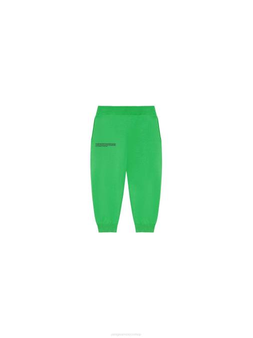 niños pantalones de chándal de punto de algodón orgánico Pangaia Jade verde ropa TDTH643