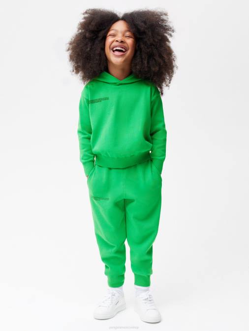 niños pantalones de chándal de punto de algodón orgánico Pangaia Jade verde ropa TDTH643
