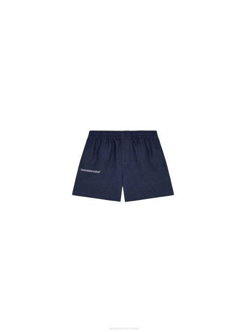 niños shorts de lino con aloe Pangaia Azul marino ropa TDTH623