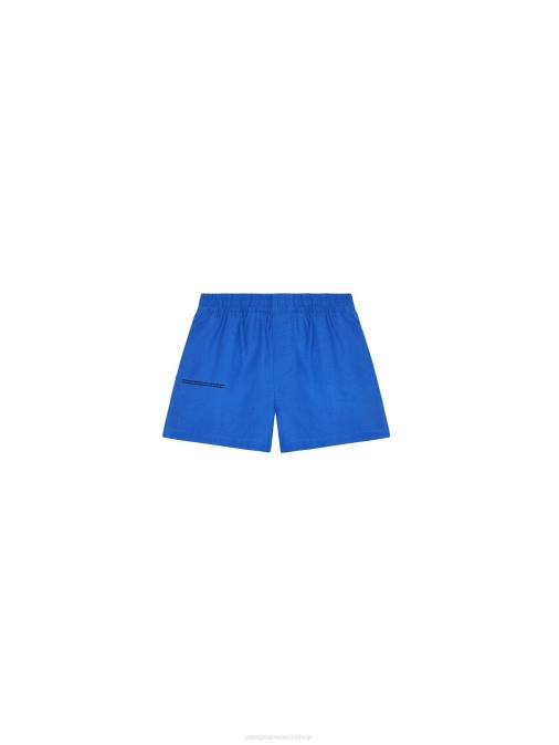 niños shorts de lino con aloe Pangaia azul cobalto ropa TDTH620