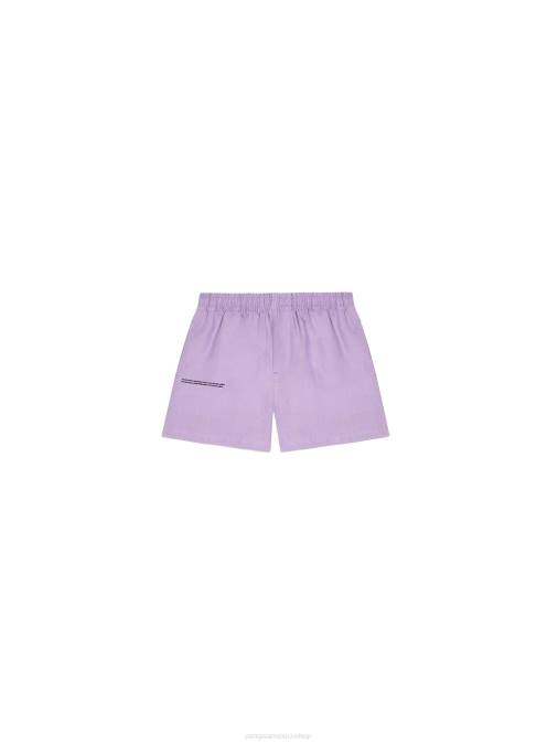 niños shorts de lino con aloe Pangaia orquídea púrpura ropa TDTH614