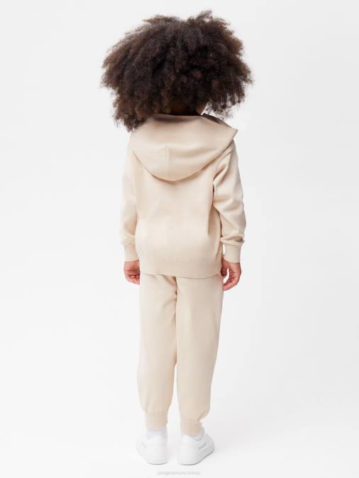 niños sudadera con capucha de punto de algodón orgánico Pangaia arena ropa TDTH559