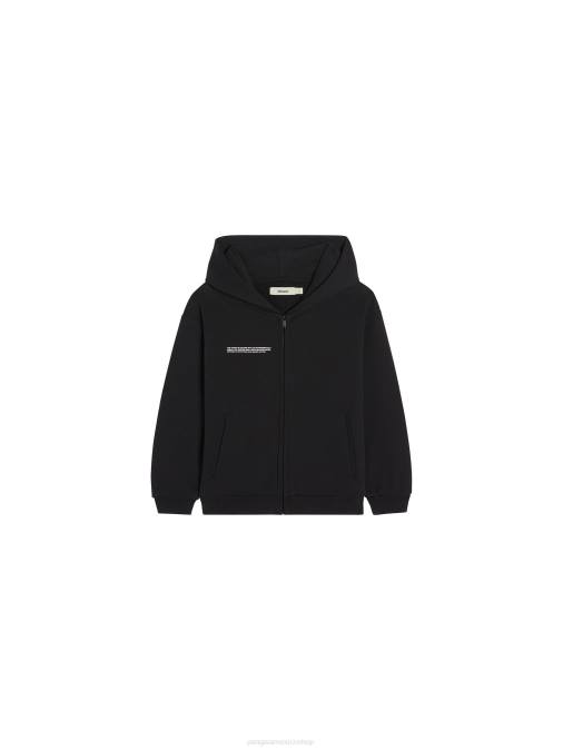niños sudadera con cremallera 365 Pangaia negro ropa TDTH547