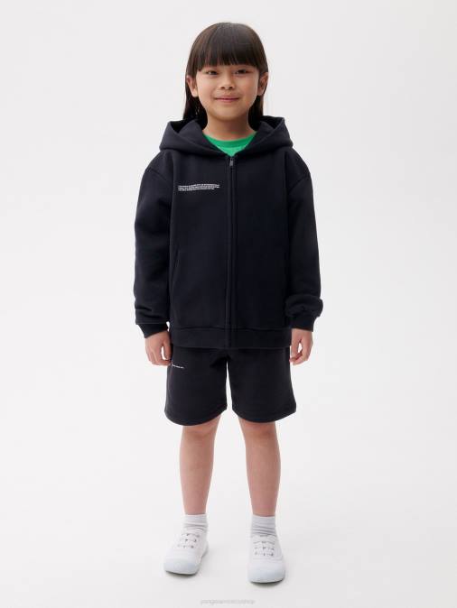 niños sudadera con cremallera 365 Pangaia negro ropa TDTH547