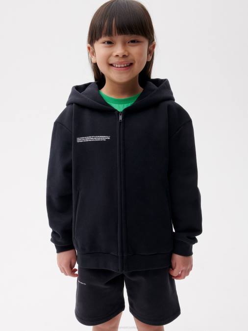 niños sudadera con cremallera 365 Pangaia negro ropa TDTH547