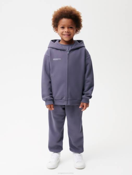niños sudadera con cremallera 365 Pangaia pizarra azul ropa TDTH553