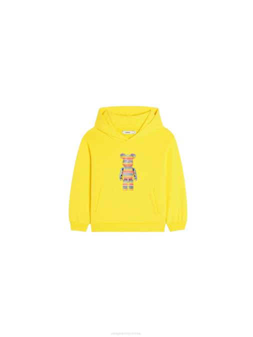 niños x haroshi be@rbrick sudadera con capucha Pangaia amarillo azafran ropa TDTH562