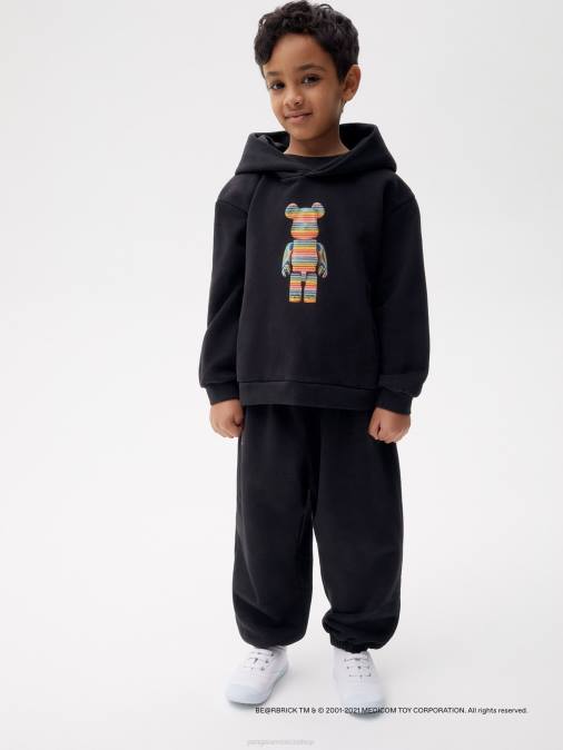 niños x haroshi be@rbrick sudadera con capucha Pangaia negro ropa TDTH546