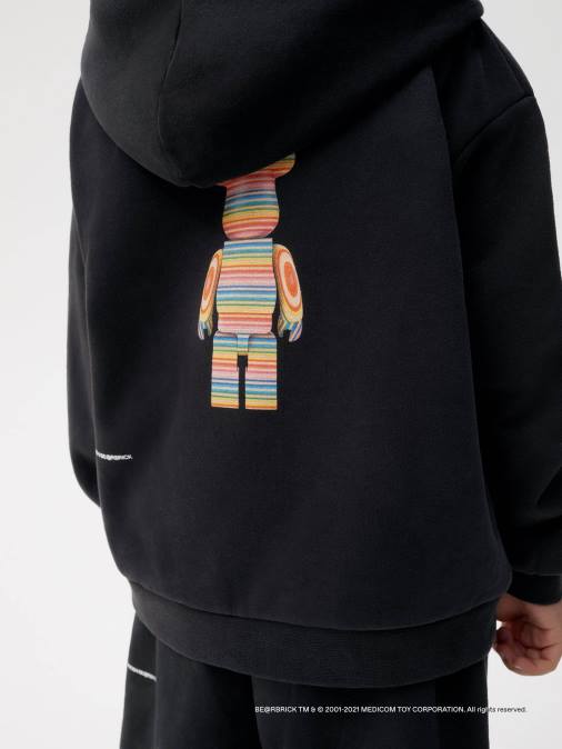 niños x haroshi be@rbrick sudadera con capucha Pangaia negro ropa TDTH546
