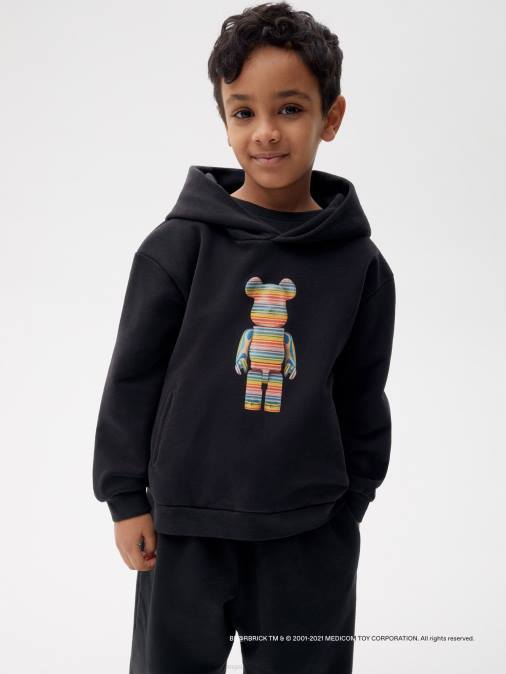 niños x haroshi be@rbrick sudadera con capucha Pangaia negro ropa TDTH546