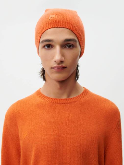 unisexo gorro de cachemir reciclado Pangaia naranja canela accesorios TDTH505