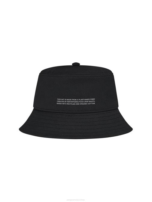 unisexo sombrero de pescador de cáñamo oleaginoso Pangaia negro accesorios TDTH690
