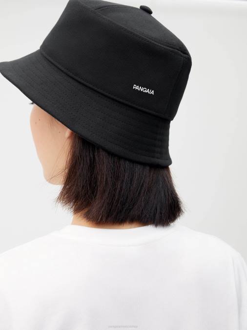 unisexo sombrero de pescador de cáñamo oleaginoso Pangaia negro accesorios TDTH690