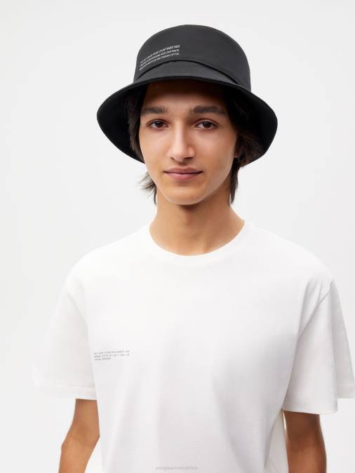 unisexo sombrero de pescador de cáñamo oleaginoso Pangaia negro accesorios TDTH690